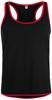 Starworld SW305 Men´s Contrast Sports Vest - Black/Fiesta Red - L