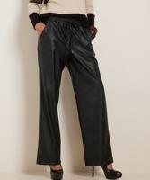 wide fit broek lederlook