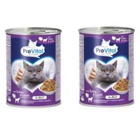 PREVITAL Turkey with lamb in jelly - nat kattenvoer - 2x415g