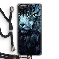 Darkness Lion: Samsung Galaxy A12 Transparant Hoesje met koord