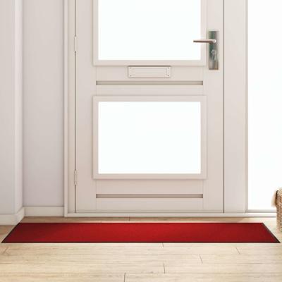 Deurmat Rood en Zwart 60 x 180 cm Polypropyleen en vinyl
