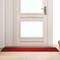 Deurmat Rood en Zwart 60 x 180 cm Polypropyleen en vinyl