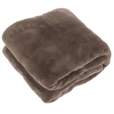 Plaid Justin 200x150 cm taupe. - Unique living