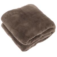 Plaid Justin 200x150 cm taupe. - Unique living
