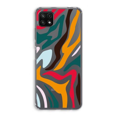 Colored Zebra: Samsung Galaxy A22 5G Transparant Hoesje