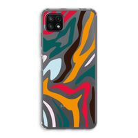 Colored Zebra: Samsung Galaxy A22 5G Transparant Hoesje