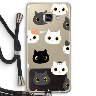Katten: Samsung Galaxy A3 (2016) Transparant Hoesje met koord