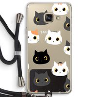 Katten: Samsung Galaxy A3 (2016) Transparant Hoesje met koord