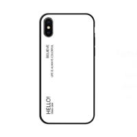 Gradiënt kleur glas Case voor iPhone X/XS (wit)
