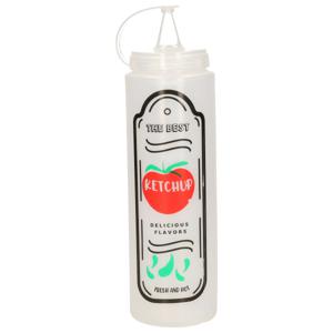 Concorde Saus doseerfles/knijpfles Ketchup - met tuit - 400 ml/40 cl/0,4 liter - kunststof   -