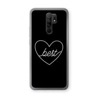 Best heart black: Xiaomi Redmi 9 Transparant Hoesje