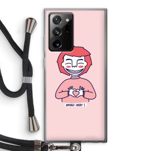 Hartje: Samsung Galaxy Note 20 Ultra / Note 20 Ultra 5G Transparant Hoesje met koord