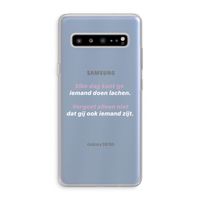 gij zijt ook iemand: Samsung Galaxy S10 5G Transparant Hoesje