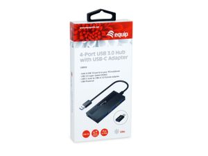 Equip 128956 interface hub USB 3.2 Gen 1 (3.1 Gen 1) Type-A 5000 Mbit/s Zwart