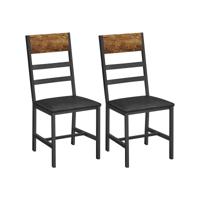 Set van 2 gestoffeerde eetkamerstoelen