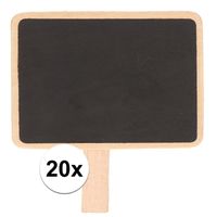 20x Clip knijper bordjes krijtbord 7 x 5 cm   -