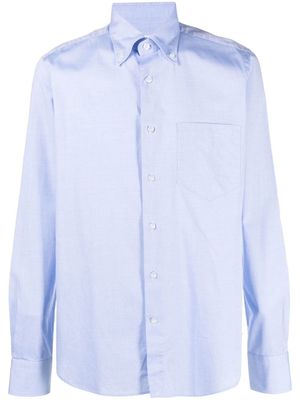 Orian chemise en coton à manches longues - Bleu