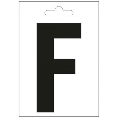 Nautic letter F zwart 100 mm.
