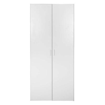 Leen Bakker - Kledingkast Space 2-deurs - 175,4x77,6x49,5 Cm - Spaanplaat - Wit - 77.6x175.4x49.5 Cm