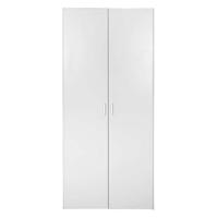 Leen Bakker - Kledingkast Space 2-deurs - 175,4x77,6x49,5 Cm - Spaanplaat - Wit - 77.6x175.4x49.5 Cm