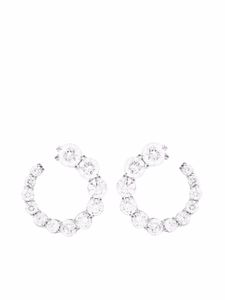 Melissa Kaye puces d'oreilles Aria en or blanc 18ct ornées de diamants - Argent