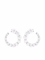 Melissa Kaye puces d'oreilles Aria en or blanc 18ct ornées de diamants - Argent