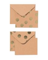 HEMA Cadeau-enveloppen met blanco kaart S stippen - 6 stuks (kraft)