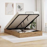 Ottoman Bedframe Ambachtelijk eiken 193 x 120 x 25 cm