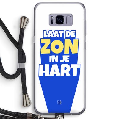 Laat de zon in je hart: Samsung Galaxy S8 Plus Transparant Hoesje met koord