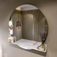 MONDIAZ SPOT spiegel rond 110cm met Spiegelplanchet kleur Glace. MONDIAZ SPOT spiegel rond 110cm met Spiegelplanchet kleur Glace.