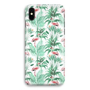 Flamingo bladeren: iPhone Xs Volledig Geprint Hoesje