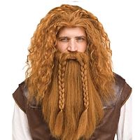 viking pruik baard door lacey kostuum halloween cosplay party pruiken Lightinthebox