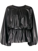 Goen.J haut en cuir artificiel à design drapé - Noir