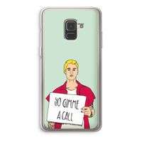 Gimme a call: Samsung Galaxy A8 (2018) Transparant Hoesje