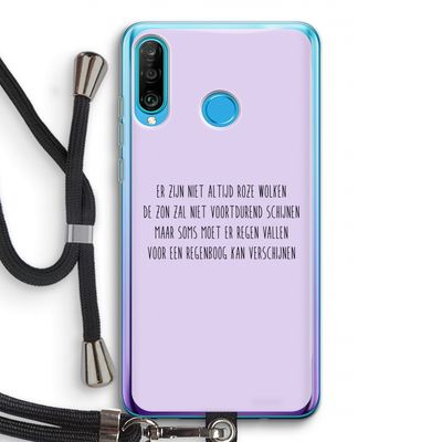 Regenboog: Huawei P30 Lite Transparant Hoesje met koord