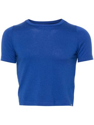 extreme cashmere Nº267 Tina fijngebreid T-shirt - Blauw