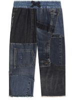 Dolce & Gabbana Kids pantalon à design patchwork - Bleu