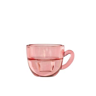 Kaarsenhouder Koffie roze Ø8xH5cm