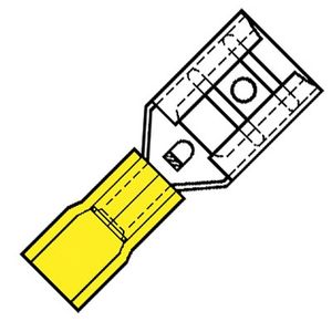Nylon Geïsoleerde Vlakstekerhuls 6,3x0,8mm voor 4,0-6,0 mm2