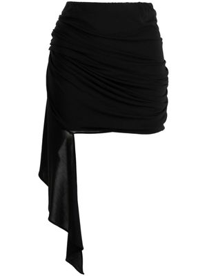REV minijupe à design drapé - Noir