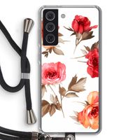 Roosjes: Samsung Galaxy S21 FE Transparant Hoesje met koord