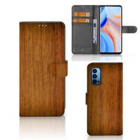 OPPO Reno 4 Pro 5G Book Style Case Donker Hout