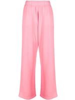 Mainless pantalon en coton à effet usé - Rose