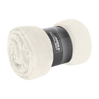 James & Nicholson Fleece deken - plaid - polyester - creme - 180x130 cm - XL formaat James & Nicholson Fleece deken - plaid - polyester - creme - 180x130 cm - XL formaat