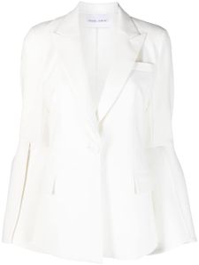 Prabal Gurung blazer à manches fendues - Blanc