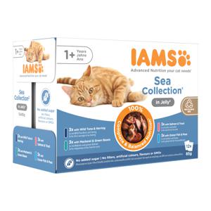 IAMS Delights Adult Cat Natvoer - Sea Collection - Gelei - 12 x 85 g