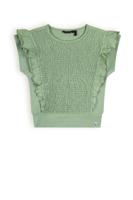 NoNo Meisjes t-shirt smock - Kety - Sage groen - thumbnail