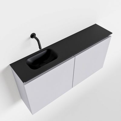 Toiletmeubel Mondiaz Ture | 100 cm | Meubelkleur Cale | Eden wastafel Urban Links | Zonder kraangat