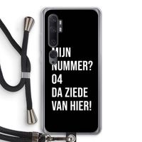 Da ziede van hier - Zwart: Xiaomi Mi Note 10 Pro Transparant Hoesje met koord