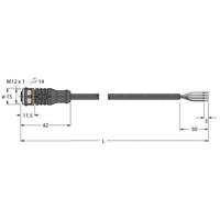 Turck 6625765 Sensor/actuator aansluitkabel Aantal polen (sensoren): 4 0.50 m 1 stuk(s)